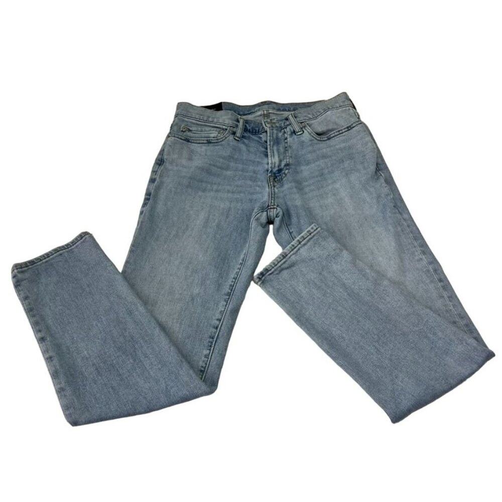 Abercrombie & Fitch Jeans Men's 28x30 Skinny Stretch Light Wash Mid-Rise - Picture 4 of 14